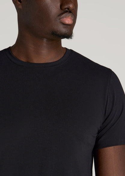 American Tall Men The Essential Modern Fit Crewneck Tee for Tall Men in Black