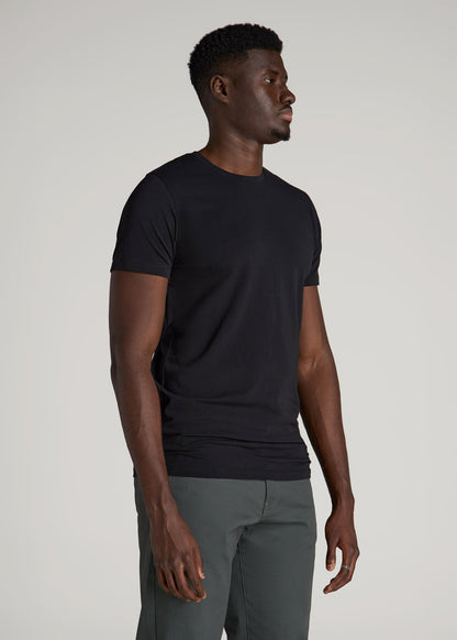 American Tall Men The Essential Modern Fit Crewneck Tee for Tall Men in Black
