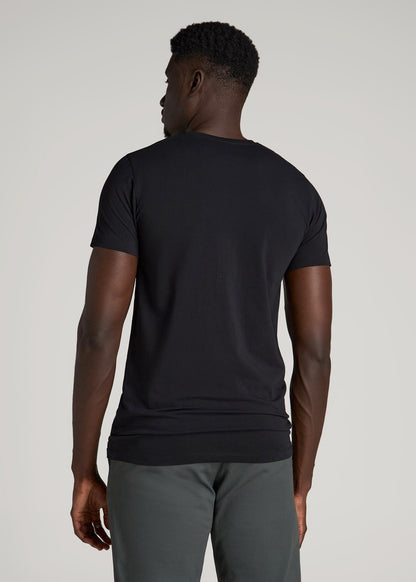 American Tall Men The Essential Modern Fit Crewneck Tee for Tall Men in Black