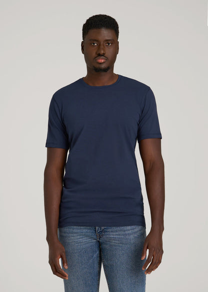 American Tall Men The Essential Slim Fit Crewneck Tee for Tall Men in Navy