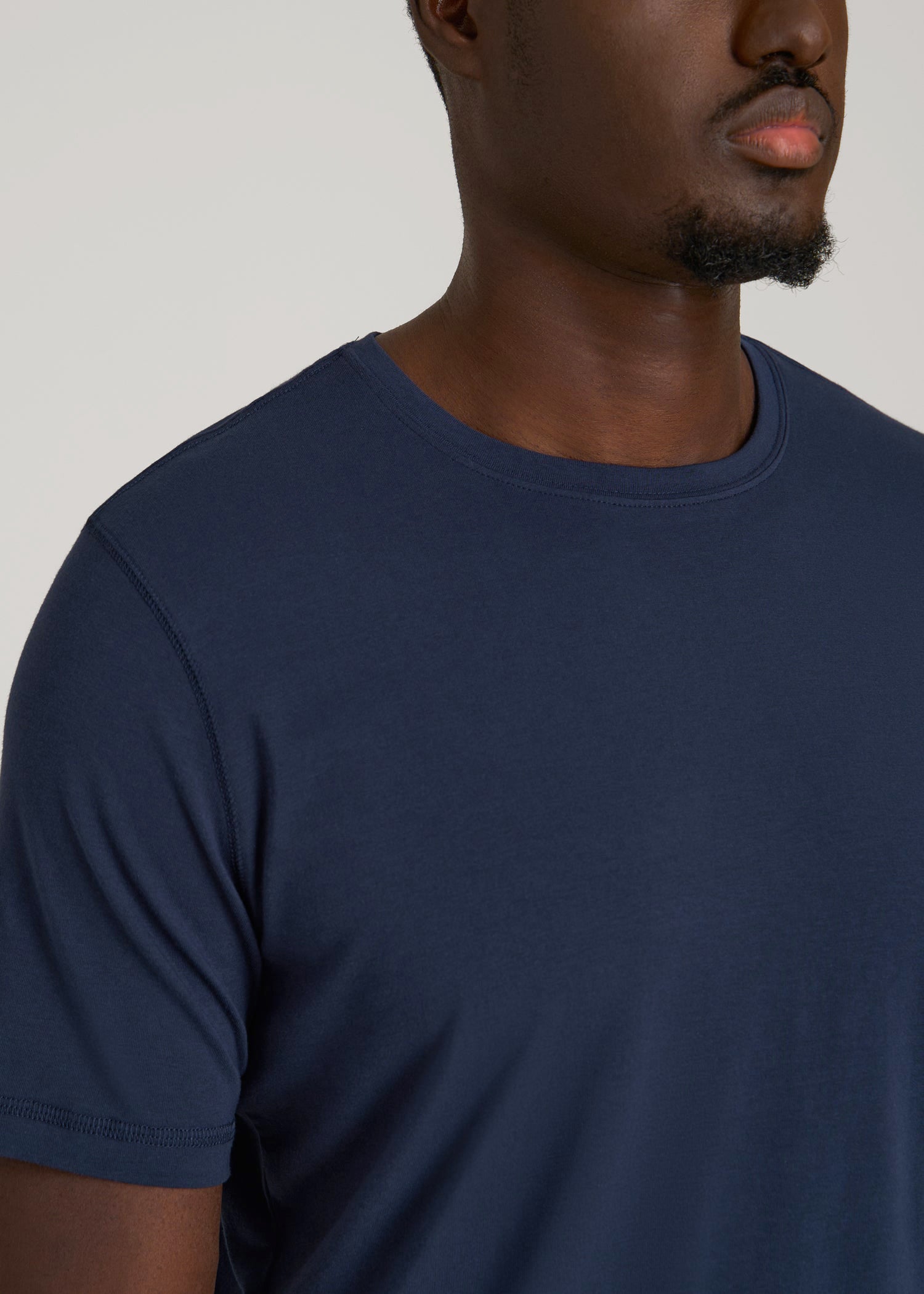 American Tall Men The Essential Slim Fit Crewneck Tee for Tall Men in Navy