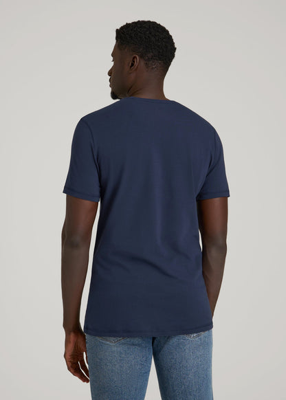 American Tall Men The Essential Slim Fit Crewneck Tee for Tall Men in Navy