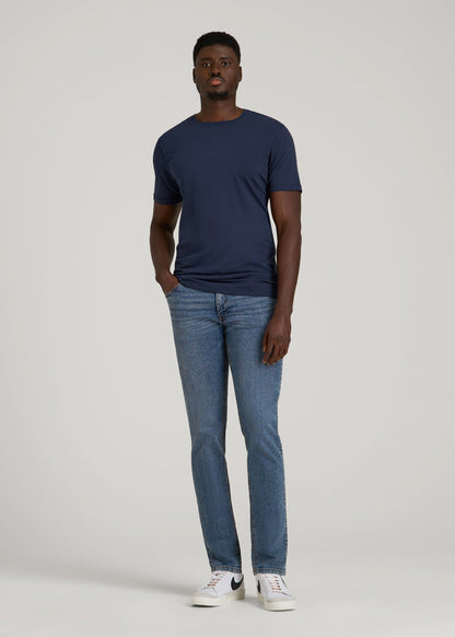 American Tall Men The Essential Slim Fit Crewneck Tee for Tall Men in Navy