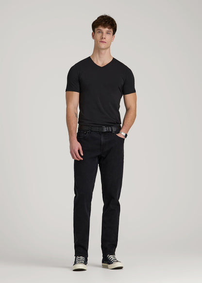 American Tall Men The Essential Slim Fit V-Neck Tee for Tall Men in Black