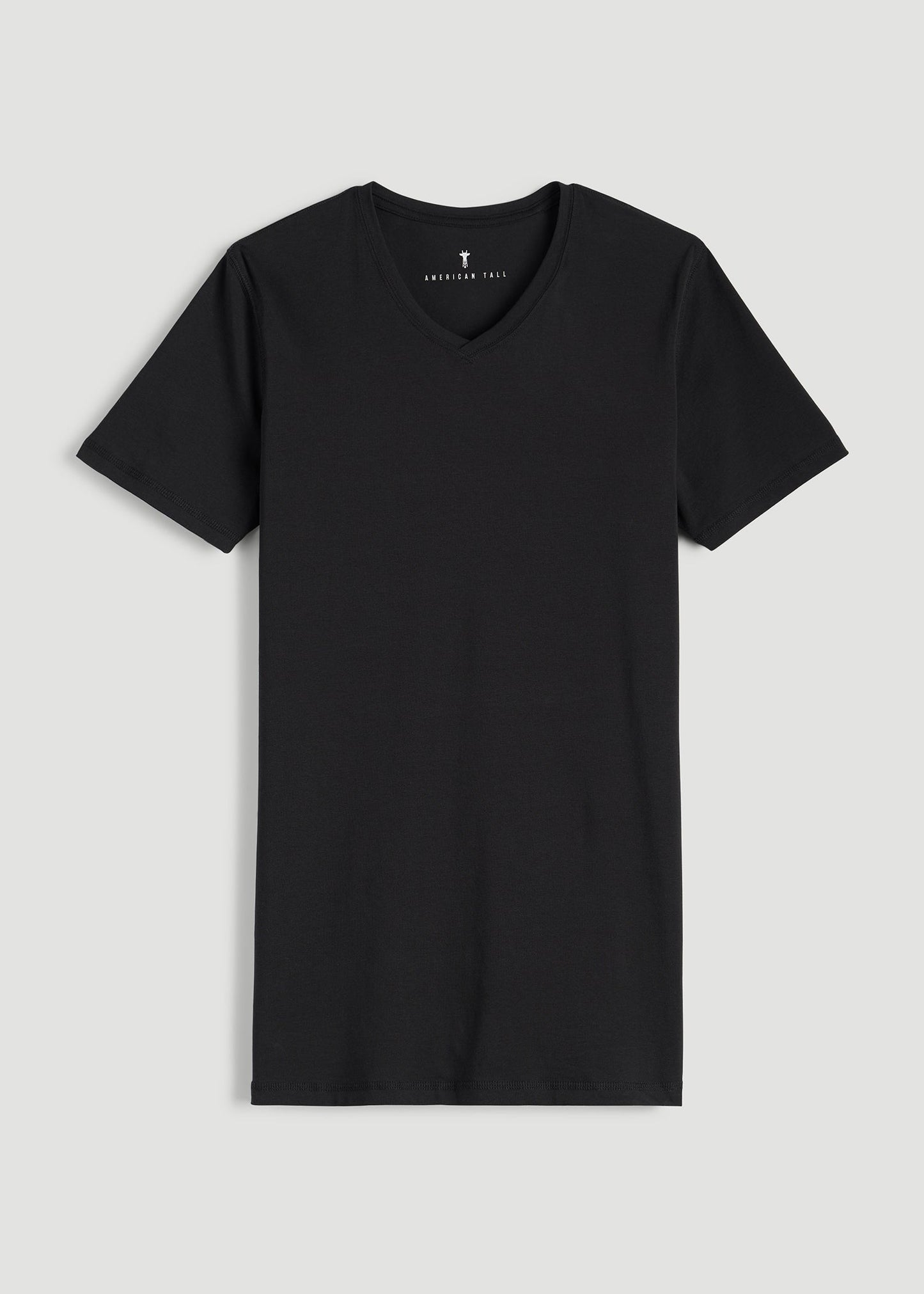 American Tall Men The Essential Slim Fit V-Neck Tee for Tall Men in Black