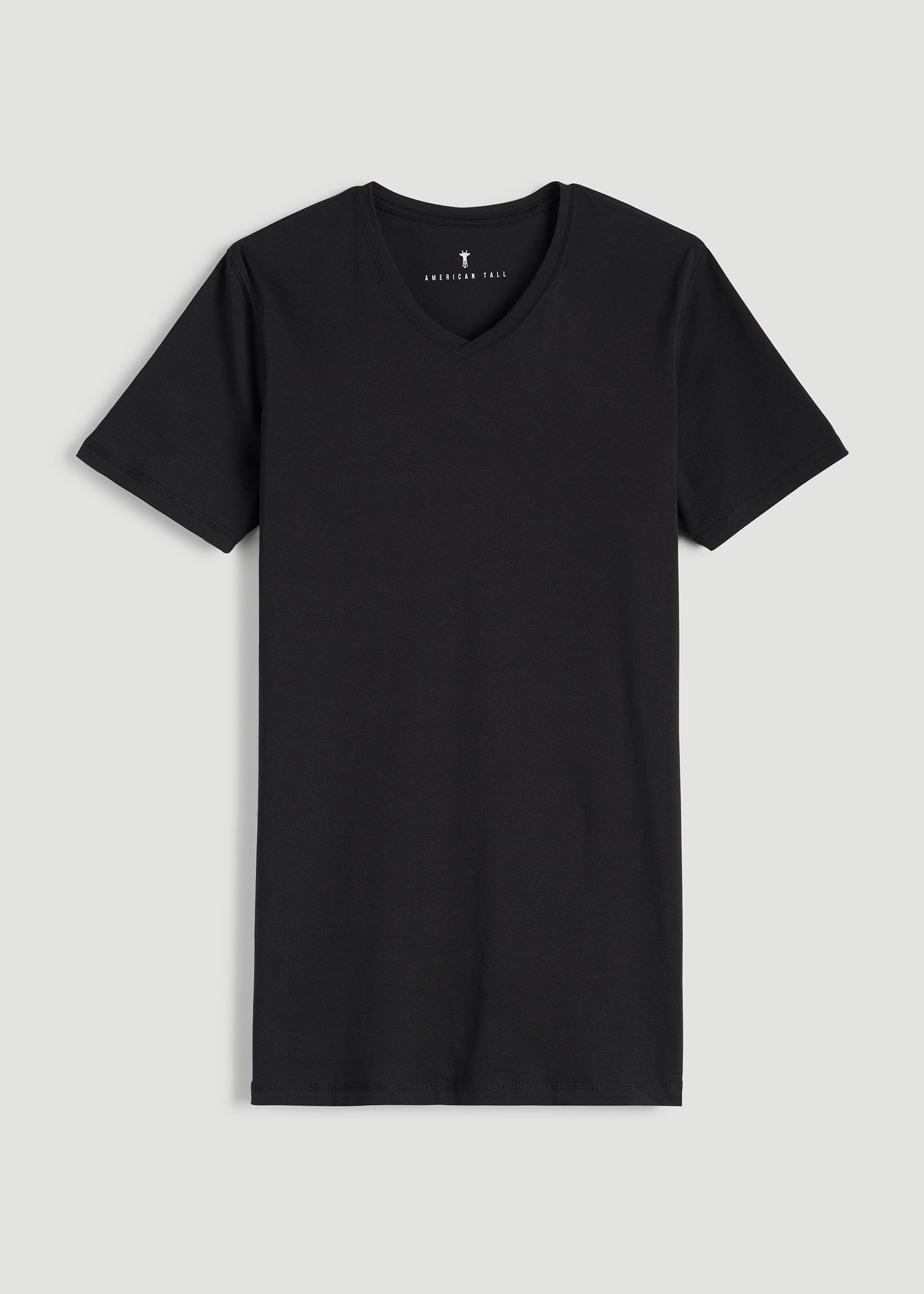 American Tall Men The Essential Slim Fit V-Neck Tee for Tall Men in Black