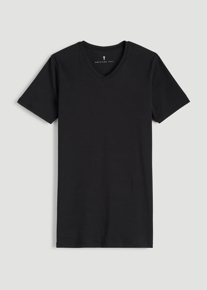 American Tall Men The Essential Slim Fit V-Neck Tee for Tall Men in Black