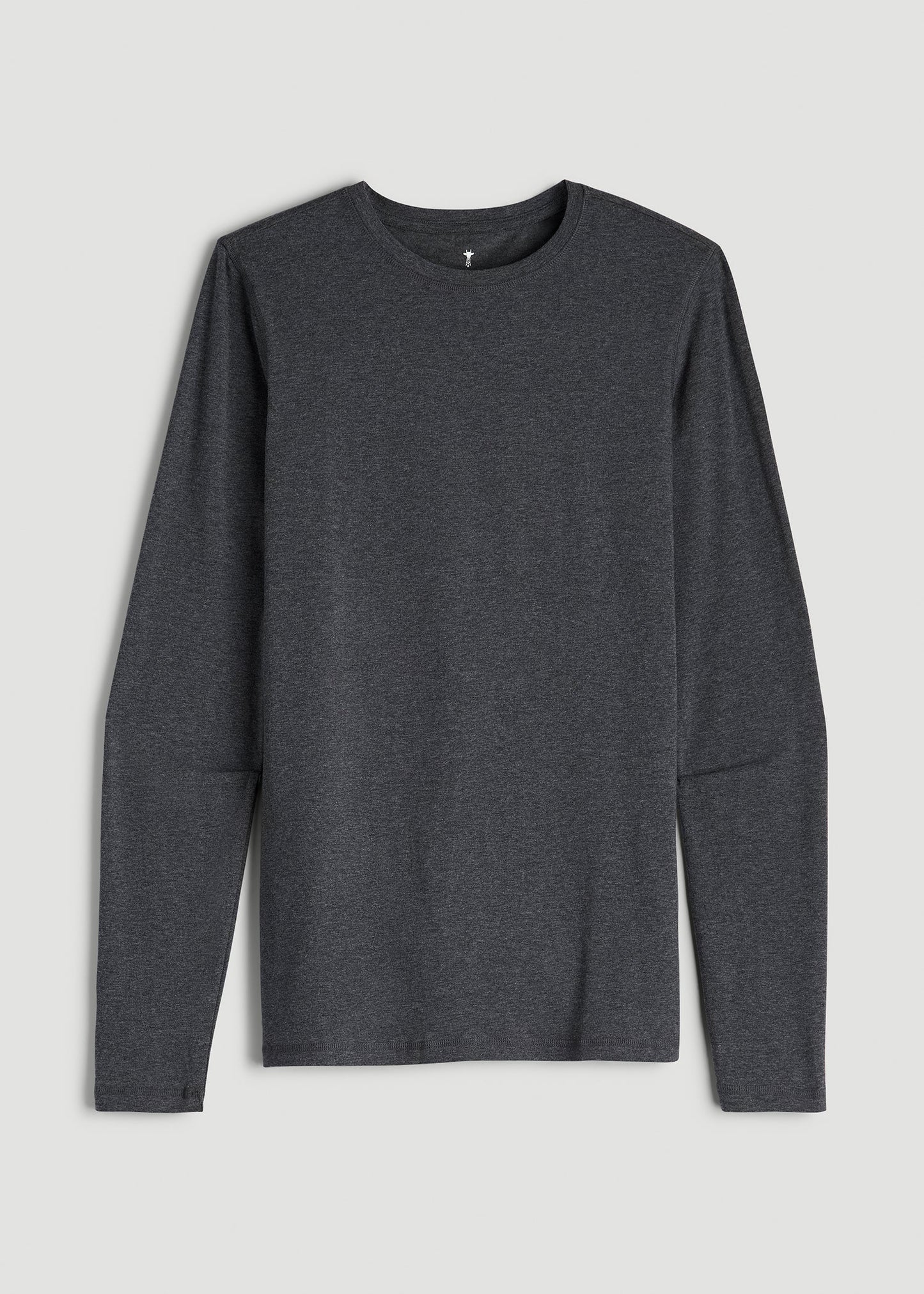 American Tall Men The Essential Slim Fit Long Sleeve Tee for Tall Men in Charcoal Mix