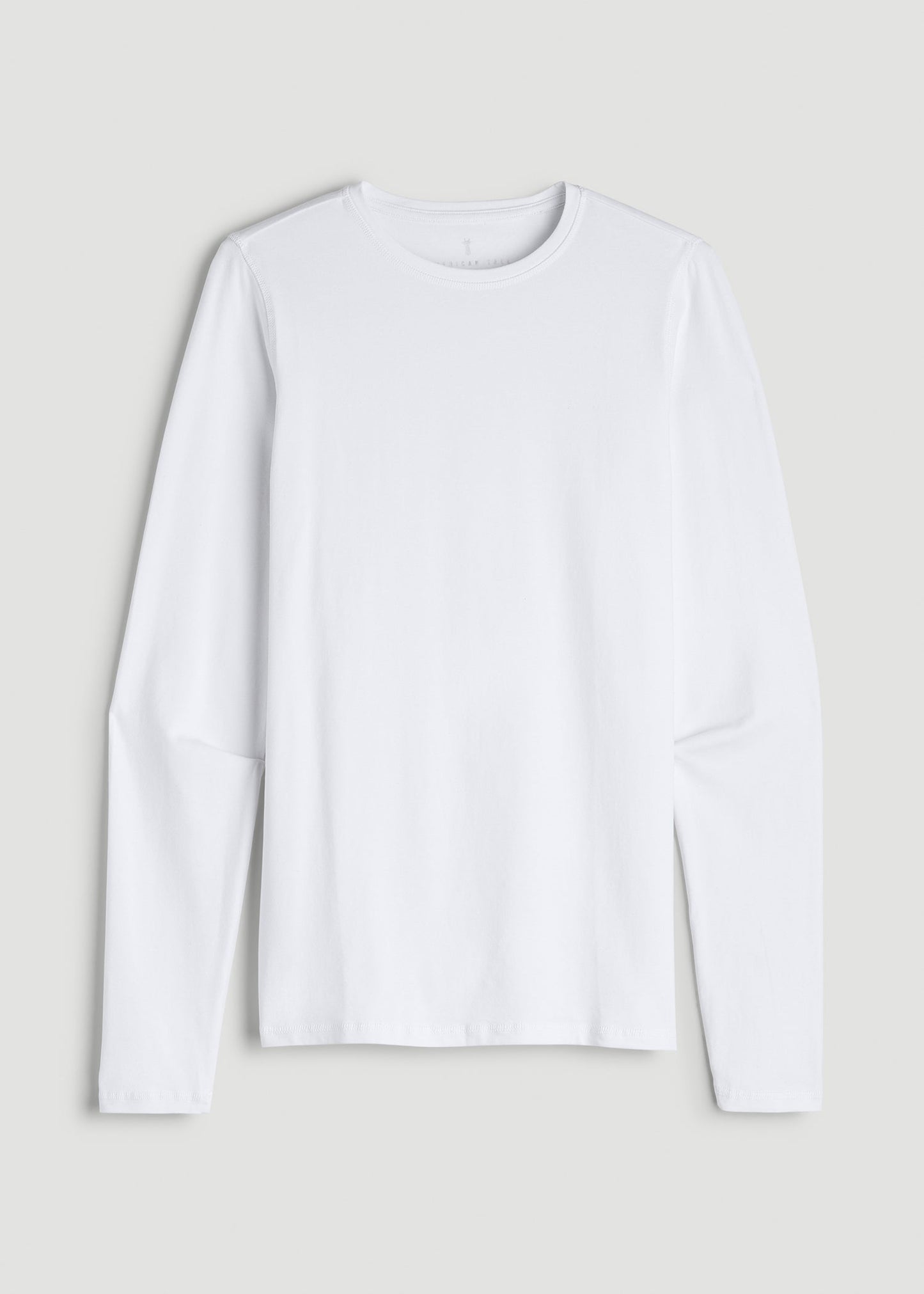 American Tall Men The Essential Slim Fit Long Sleeve Tee for Tall Men in White