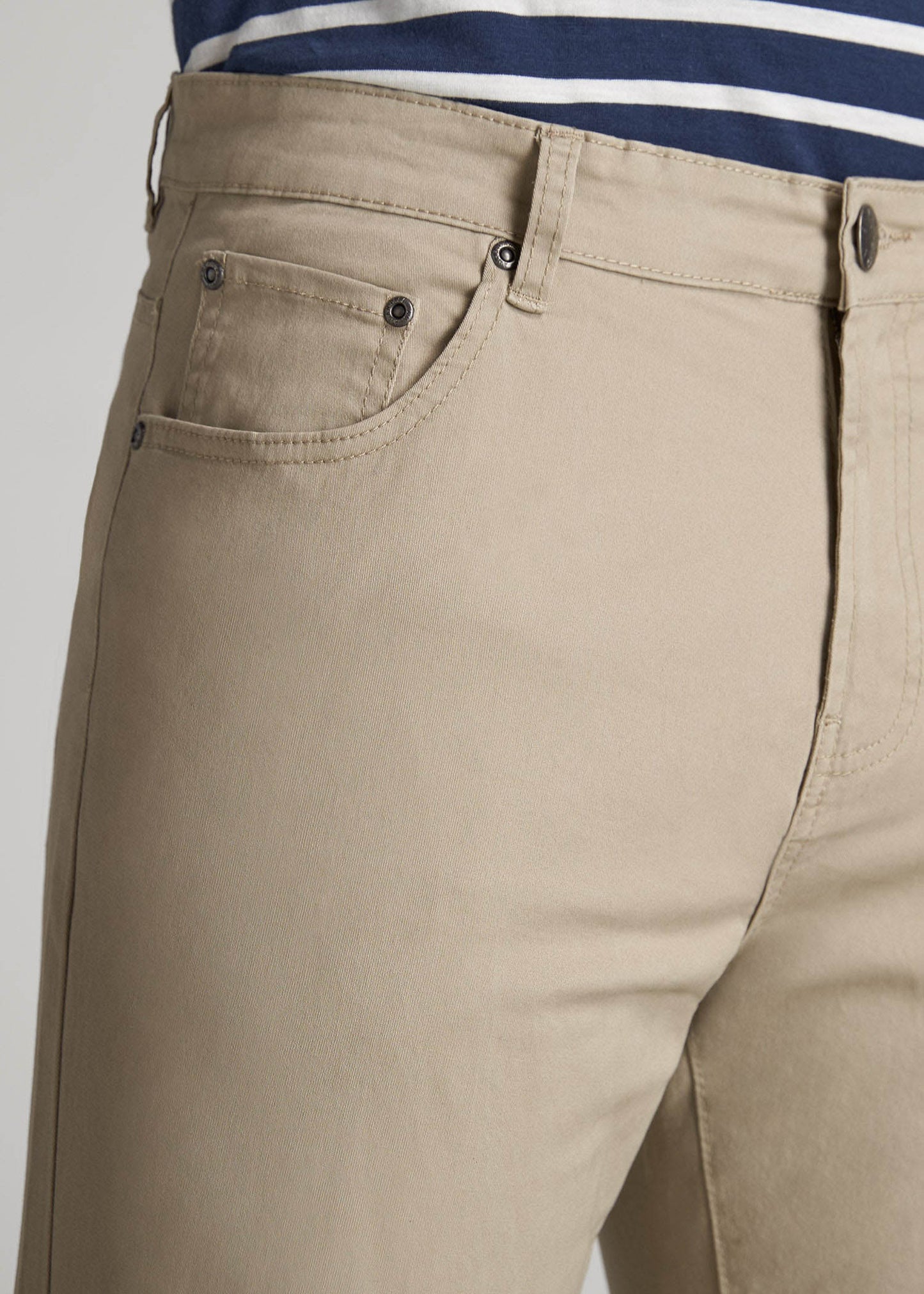 American Tall Men J1 STRAIGHT Leg Five-Pocket Pants for Tall Men in Desert Khaki