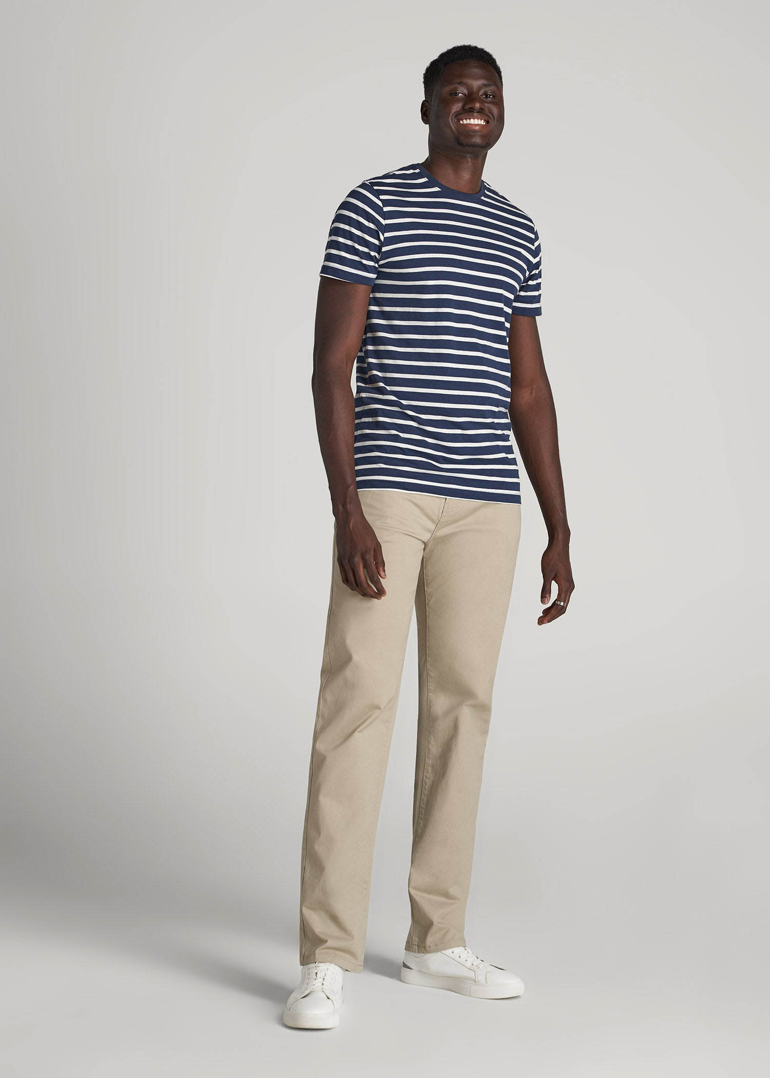American Tall Men J1 STRAIGHT Leg Five-Pocket Pants for Tall Men in Desert Khaki