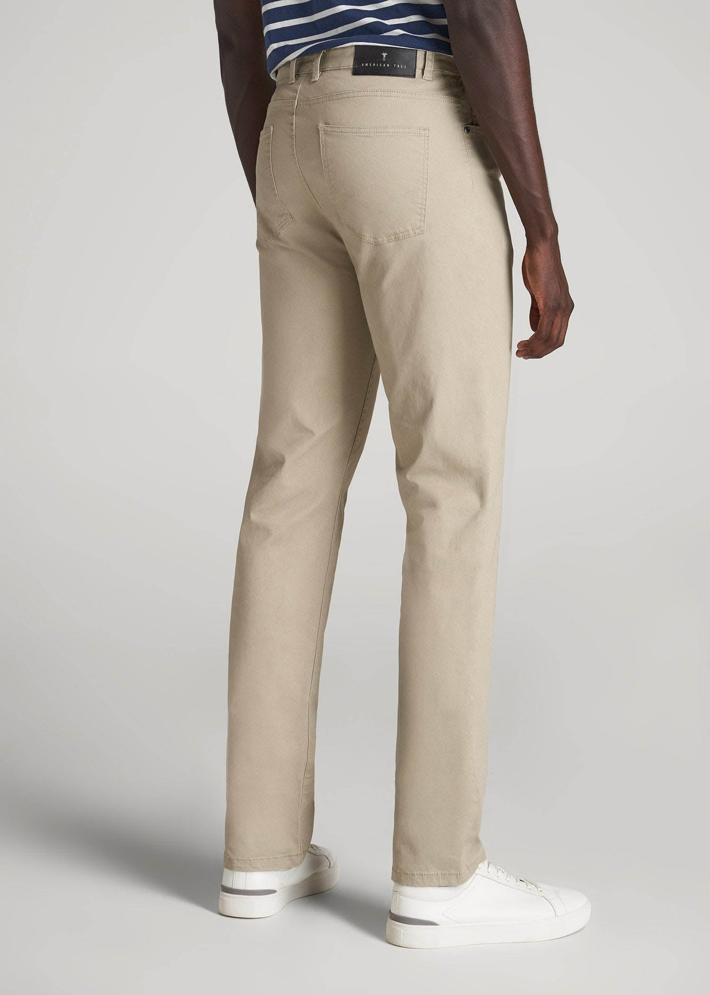 American Tall Men J1 STRAIGHT Leg Five-Pocket Pants for Tall Men in Desert Khaki