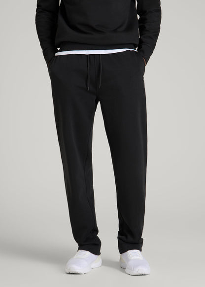 American Tall Men Core Motion Fleece Straight Leg Sweatpants for Tall Men in Black