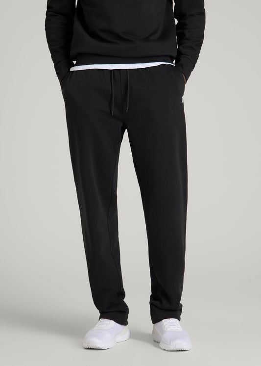 American Tall Men Core Motion Fleece Straight Leg Sweatpants for Tall Men in Black