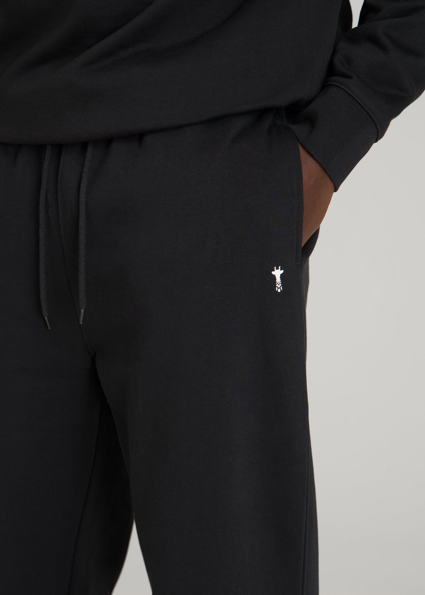 American Tall Men Core Motion Fleece Straight Leg Sweatpants for Tall Men in Black