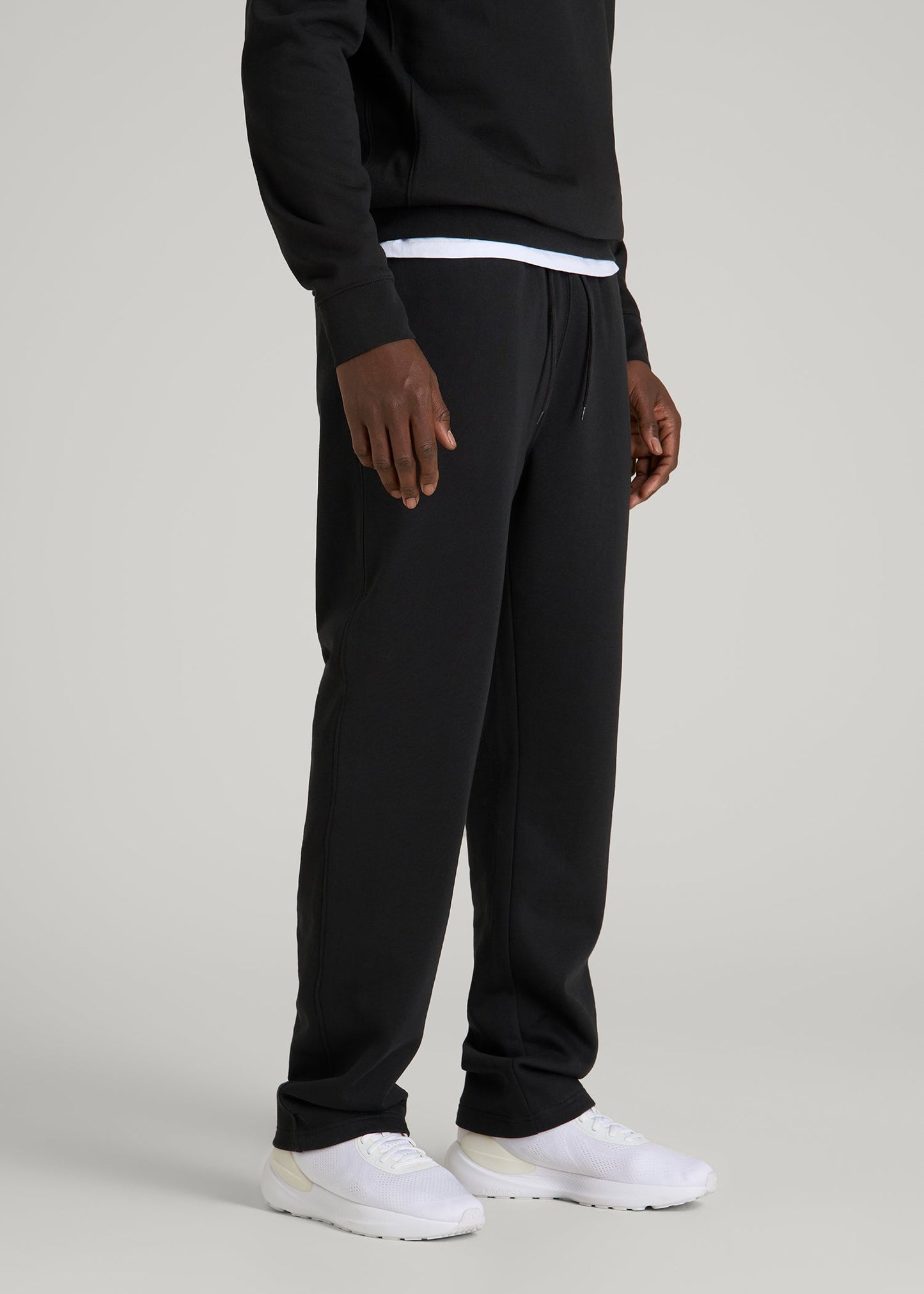 American Tall Men Core Motion Fleece Straight Leg Sweatpants for Tall Men in Black