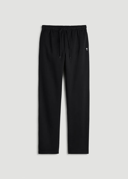 American Tall Men Core Motion Fleece Straight Leg Sweatpants for Tall Men in Black
