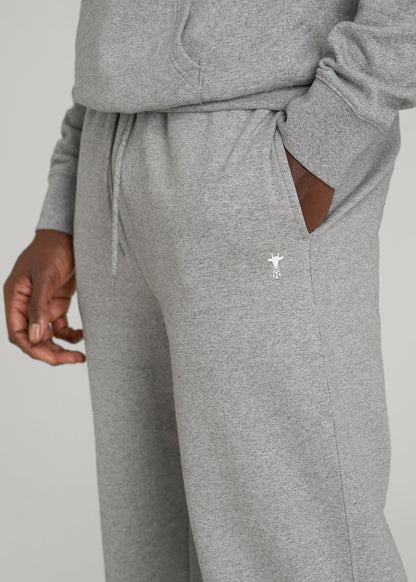 American Tall Men Core Motion Fleece Straight Leg Sweatpants for Tall Men in Heathered Grey