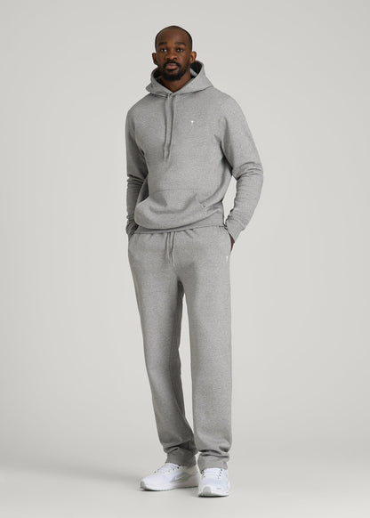 American Tall Men Core Motion Fleece Straight Leg Sweatpants for Tall Men in Heathered Grey