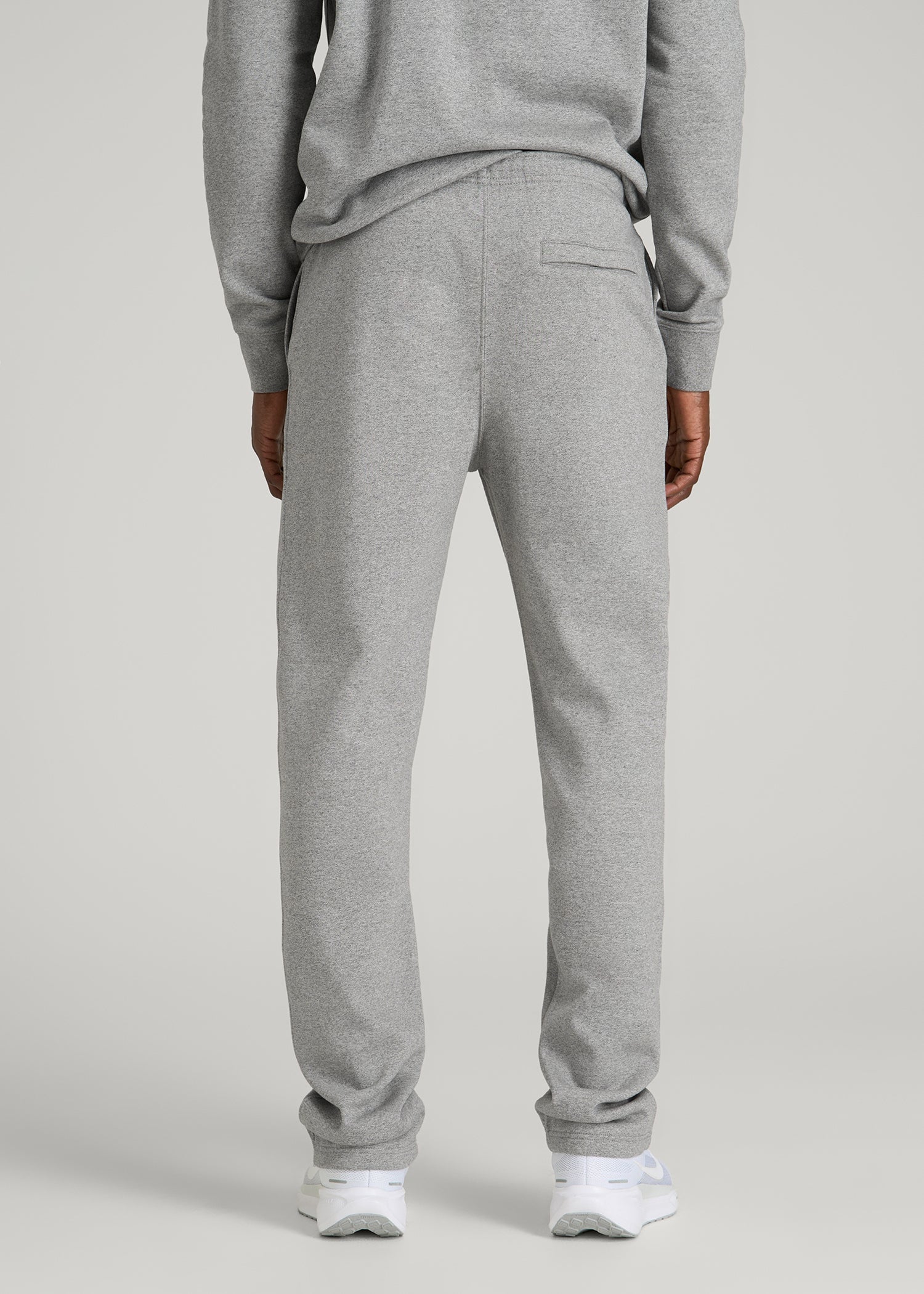 American Tall Men Core Motion Fleece Straight Leg Sweatpants for Tall Men in Heathered Grey