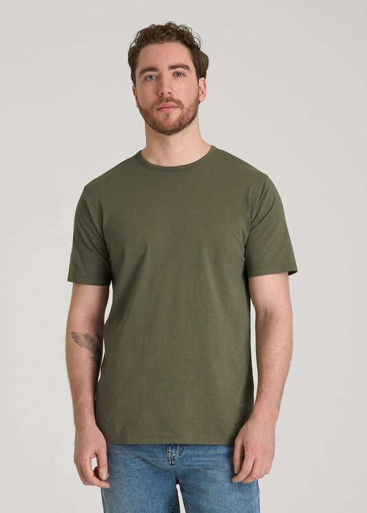American Tall Men REGULAR-FIT Slub Tee for Tall Men in Olive
