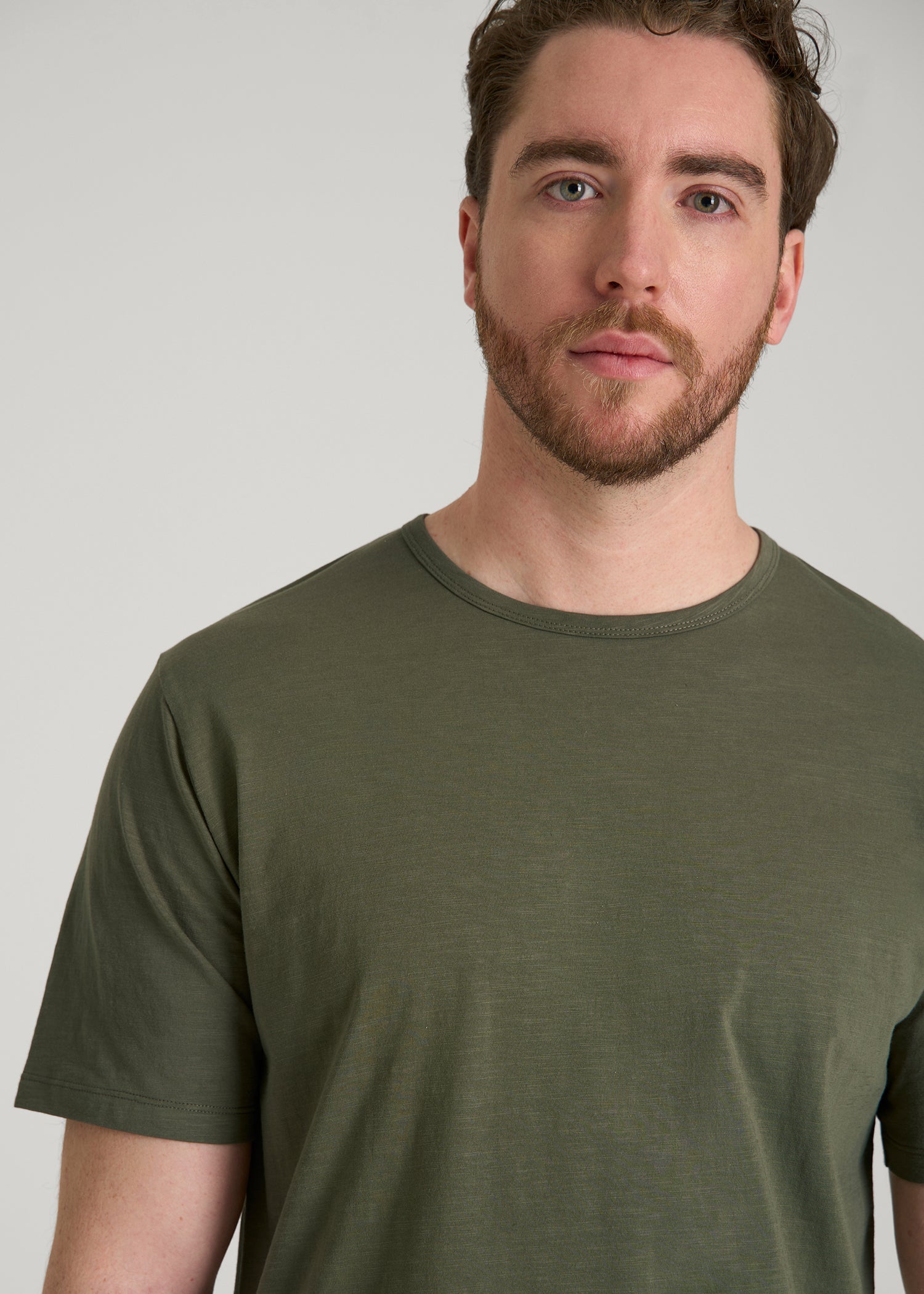 American Tall Men REGULAR-FIT Slub Tee for Tall Men in Olive