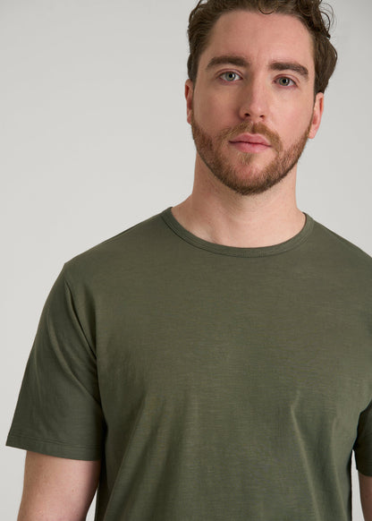 American Tall Men REGULAR-FIT Slub Tee for Tall Men in Olive