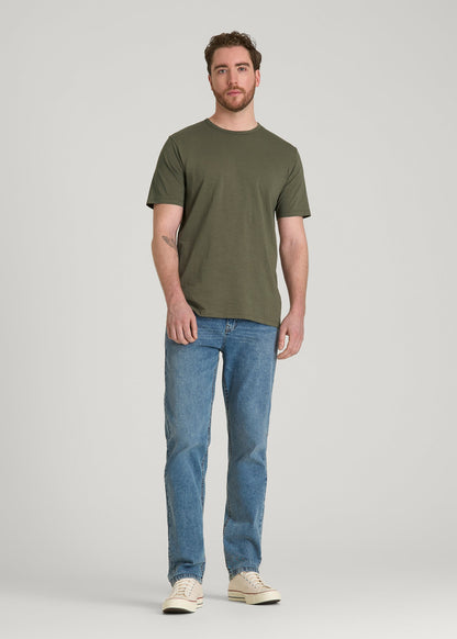 American Tall Men REGULAR-FIT Slub Tee for Tall Men in Olive