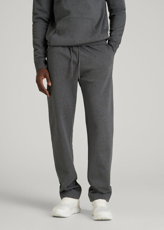 American Tall Men Core Motion Fleece Straight Leg Sweatpants for Tall Men in Charcoal Mix