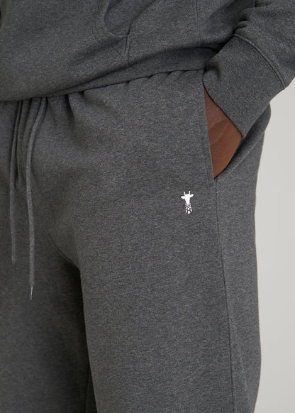 American Tall Men Core Motion Fleece Straight Leg Sweatpants for Tall Men in Charcoal Mix