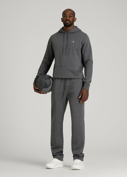 American Tall Men Core Motion Fleece Straight Leg Sweatpants for Tall Men in Charcoal Mix