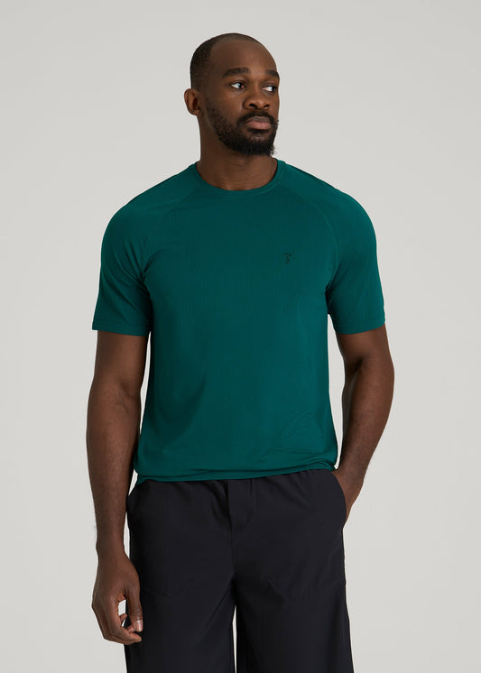 American Tall Men Vented Training Top for Tall Men in Deep Teal