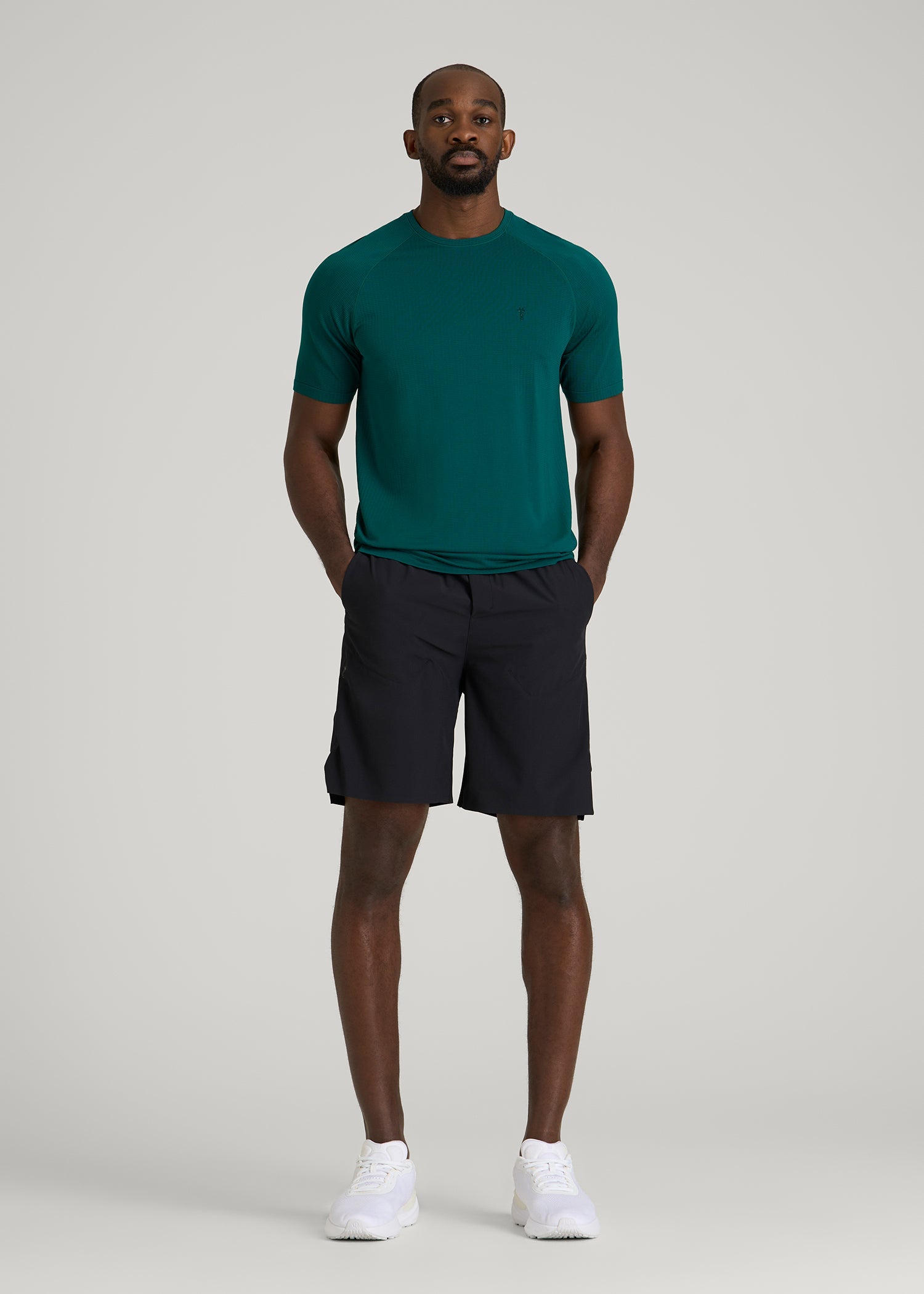 American Tall Men Vented Training Top for Tall Men in Deep Teal