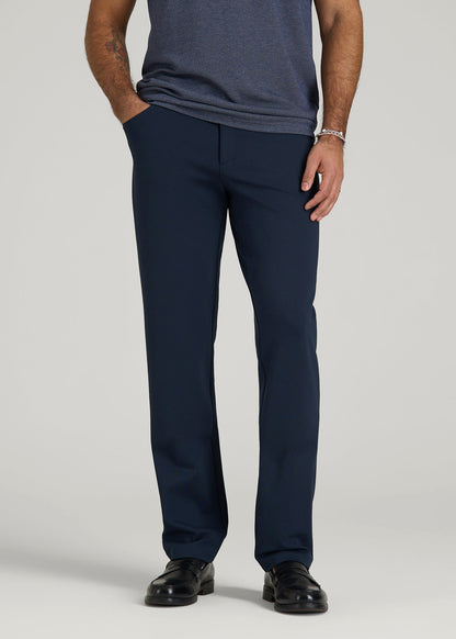 American Tall Men Soft Flex Ponte Pants for Tall Men in Navy