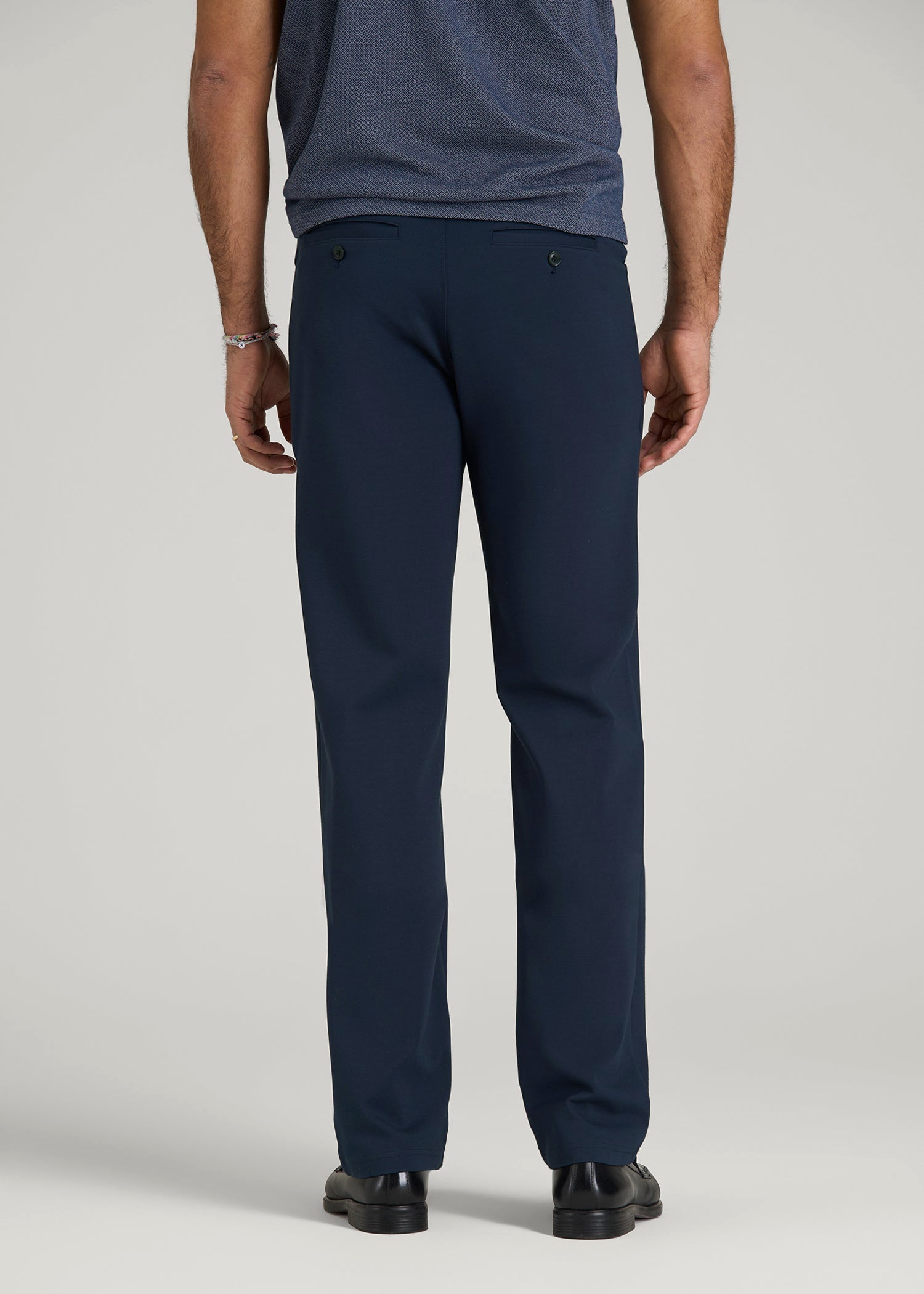 American Tall Men Soft Flex Ponte Pants for Tall Men in Navy