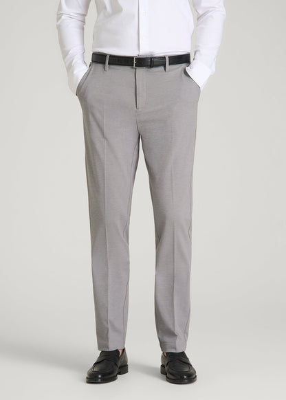 American Tall Men Flex Tech Suit Pants for Tall Men in Ice Grey Nailhead