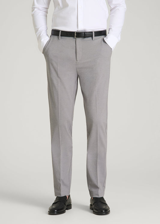 American Tall Men Flex Tech Suit Pants for Tall Men in Ice Grey Nailhead