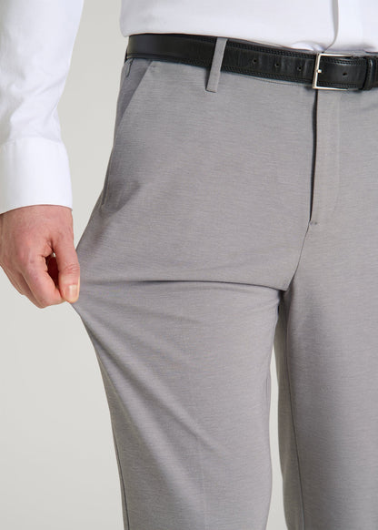American Tall Men Flex Tech Suit Pants for Tall Men in Ice Grey Nailhead