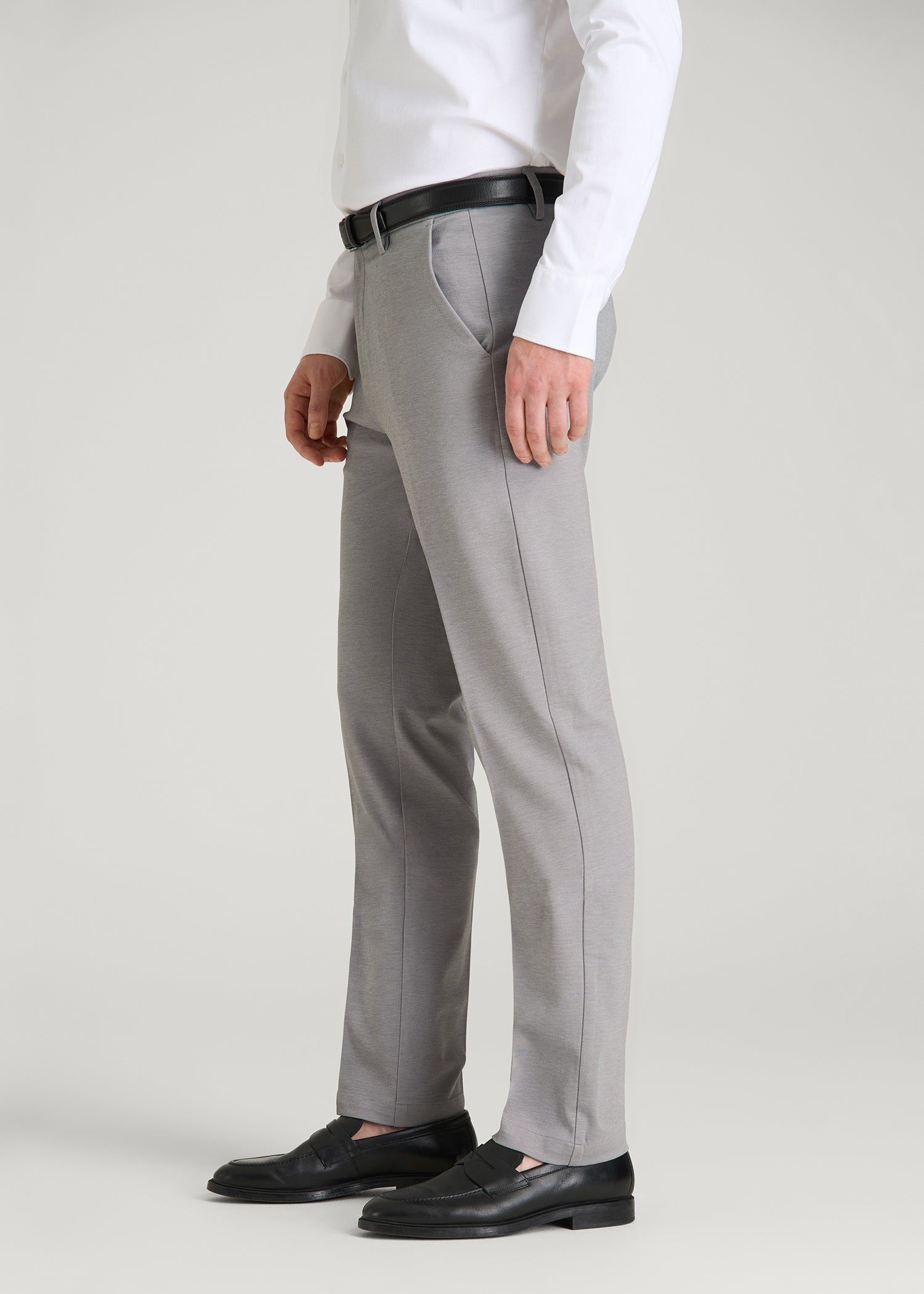 American Tall Men Flex Tech Suit Pants for Tall Men in Ice Grey Nailhead