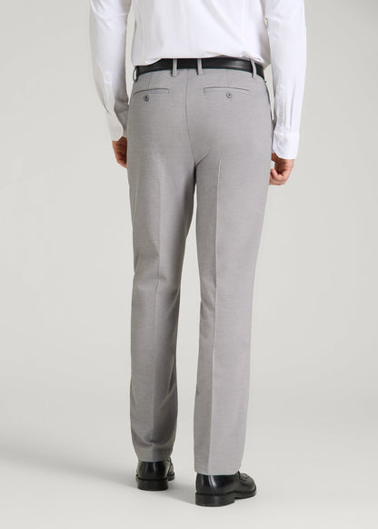 American Tall Men Flex Tech Suit Pants for Tall Men in Ice Grey Nailhead