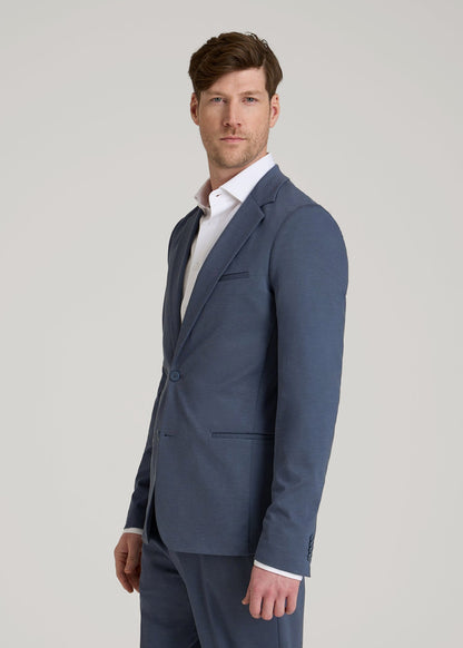 American Tall Men Flex Tech Suit Jacket for Tall Men in Medium Blue Nailhead