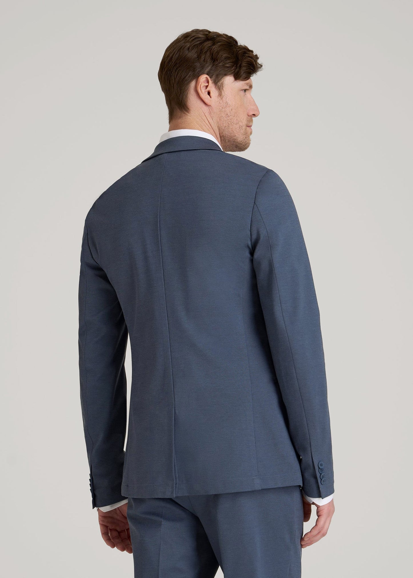 American Tall Men Flex Tech Suit Jacket for Tall Men in Medium Blue Nailhead