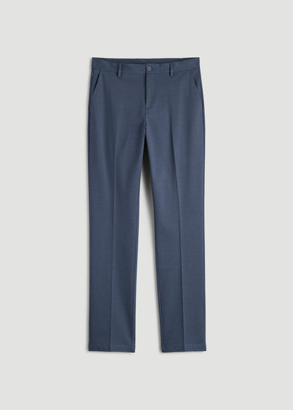 American Tall Men Flex Tech Suit Pants for Tall Men in Medium Blue Nailhead