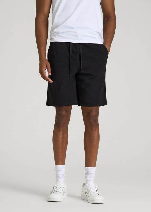 American Tall Men Everyday French Terry Shorts for Tall Men in Black