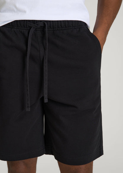 American Tall Men Everyday French Terry Shorts for Tall Men in Black