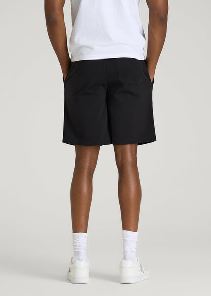 American Tall Men Everyday French Terry Shorts for Tall Men in Black