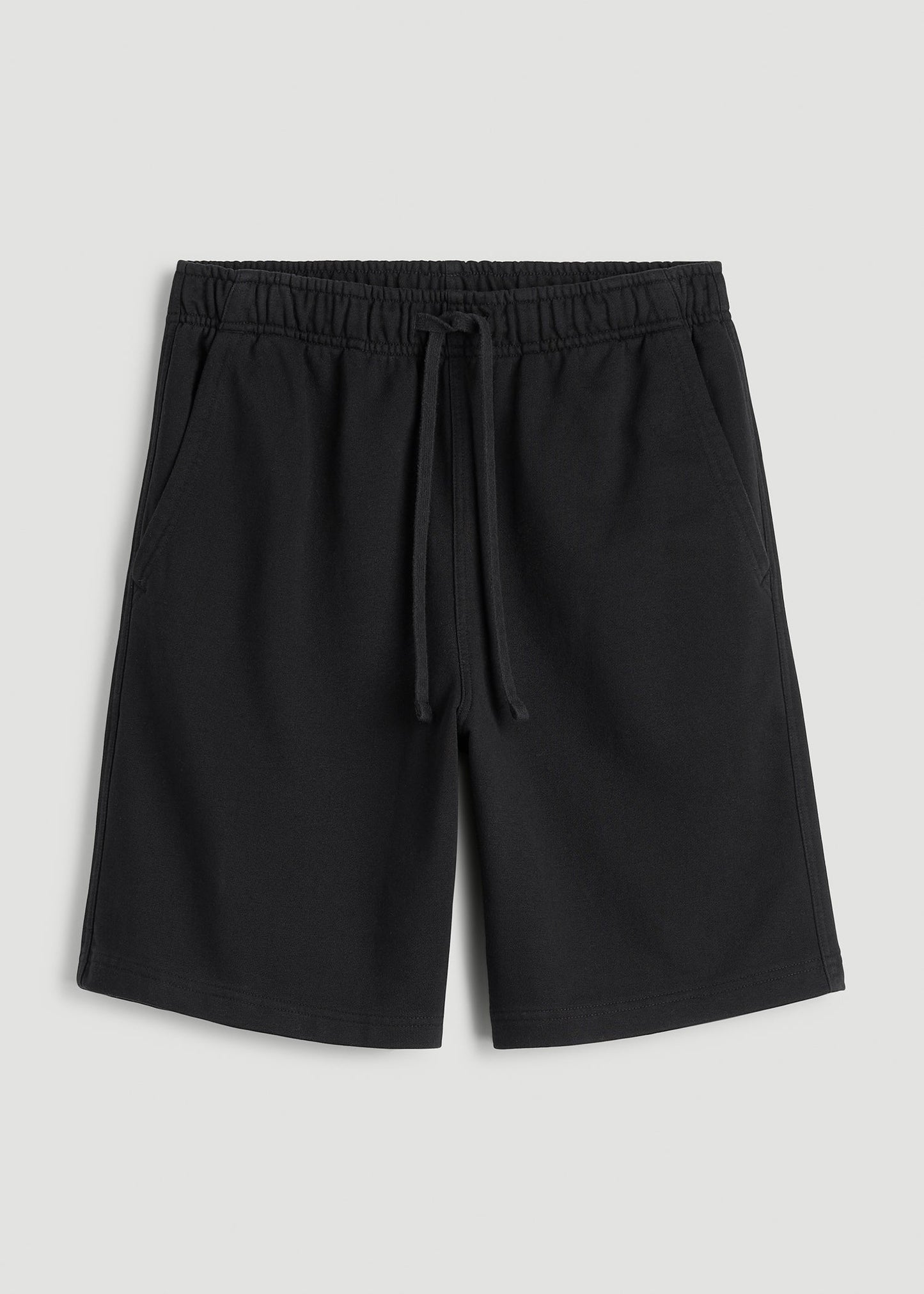 American Tall Men Everyday French Terry Shorts for Tall Men in Black