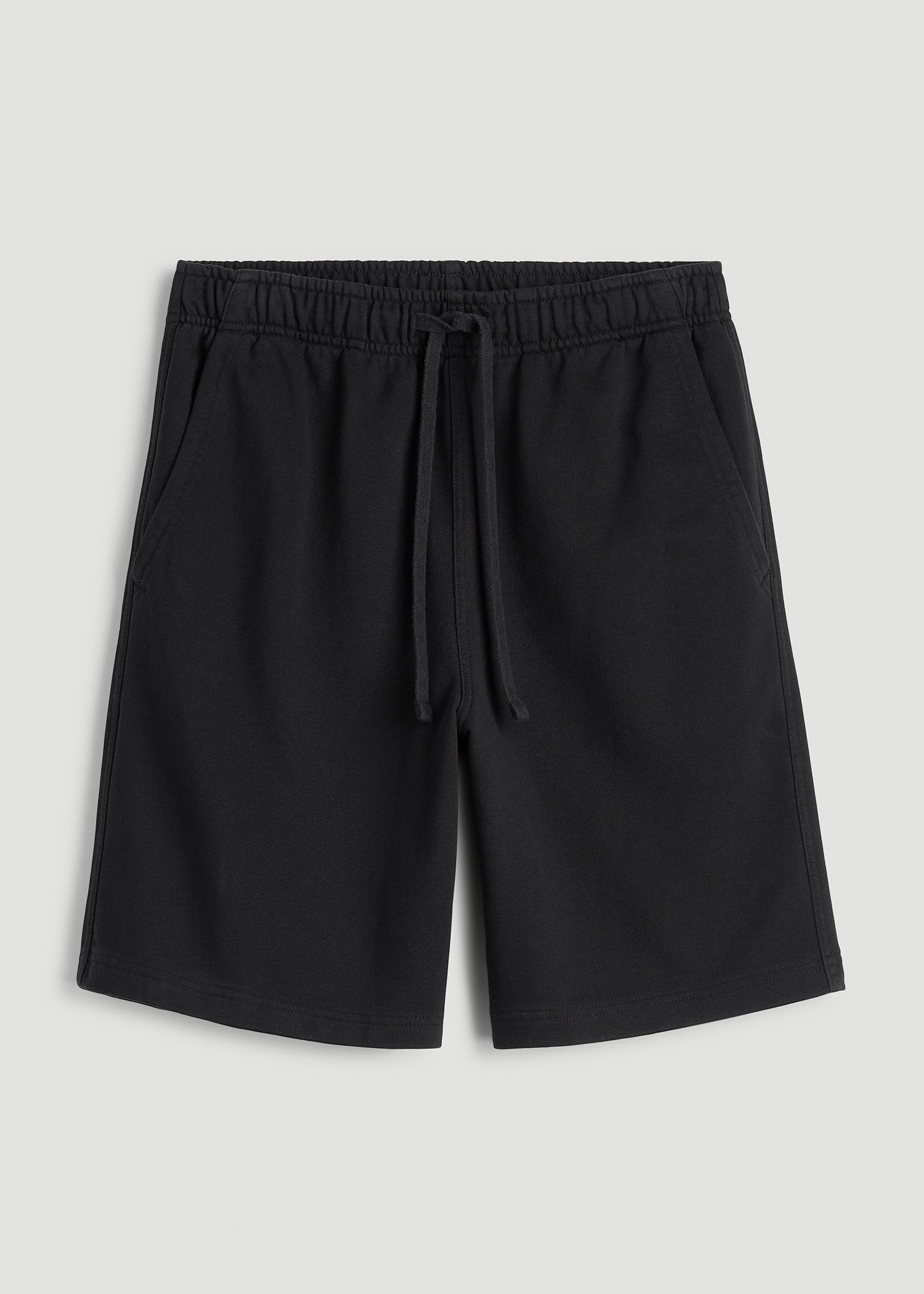 American Tall Men Everyday French Terry Shorts for Tall Men in Black