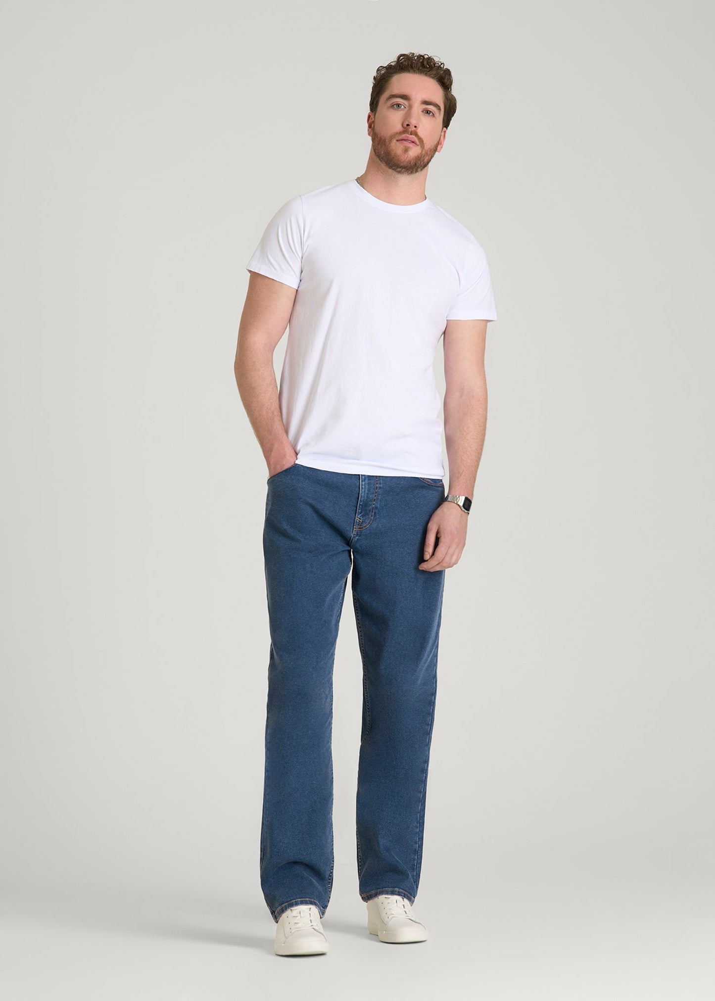 American Tall Men Mason Relaxed Fit Jeans for Tall Men in New Colorado Blue