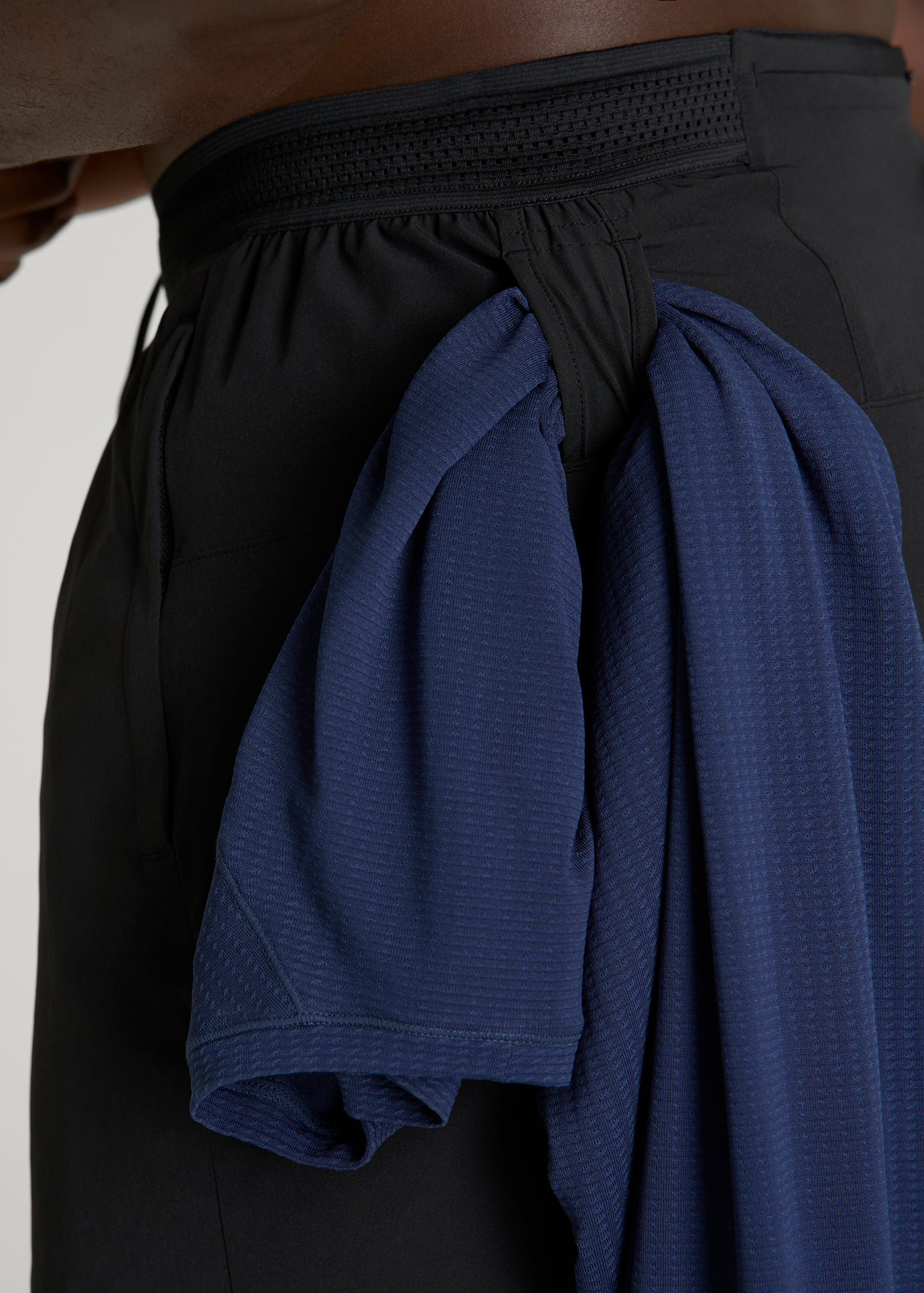 American Tall Men Featherweight Linerless Running Short for Tall Men in Black